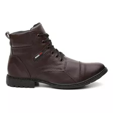 Bota Masculina Style Coturno Couro Legitimo Botina Adventure