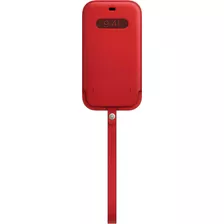 Funda Piel Tipo Bolsillo Magsafe Compatibe iPhone 12 Pro Max Color Rojo