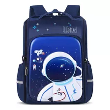 Mochila Escolar Uniuni Escolar Viaje Sc-s702 Color Azul Diseño Astronauta 25l