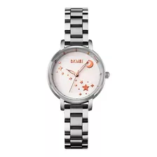Reloj Mujer Skmei 1708 Acero Minimalista Elegante Clasico Color De La Malla Dorado Rosa