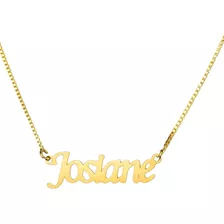 1 Colar De Nome Josiane, Semijoia, Banhado Ouro 18k, Atacado