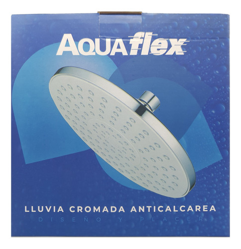 Flor Ducha Lluvia Cromada Anticalcarea 22cm 7040c Aquaflex