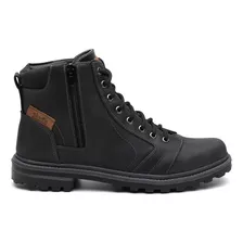 Bota Adventure Vnt Masculina Nebraska Em Couro Zíper Lateral