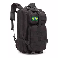 Mochila Multiuso Militar Assault Tática 30l Militar Cor Preto Desenho Do Tecido Liso