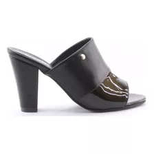 Sandalias Zueco Taco Alto Dama Mujer 828 Comodos Carg