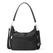 Bolso Baggallini Bowery Half Moon Para Mujer, Mediano, Negro