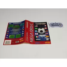 Encarte Original Champions World Class Soccer - Mega Drive