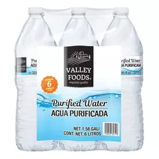 Agua Purificada Valley Foods 6 Pack 1l