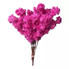 20 Galhos De Flor De Cerejeira Rosa Pink Artificial Premium 