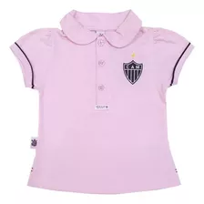 Camisa Polo Infantil Atlético Mg Rosa Oficial