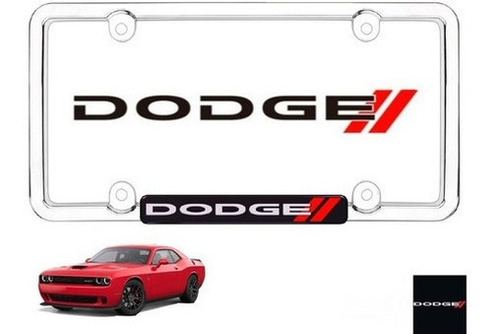 Par Porta Placas Dodge Challenger Rt 6.4 2016 Original Foto 2