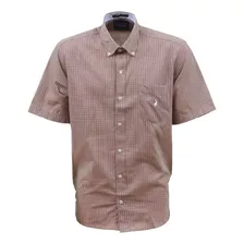 Camisa Masculina Manga Curta Xadrez Marrom Austin Western 33