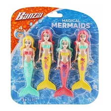 Banzai Dive Mermaids 4 Piezas Los Colores Pueden Variar