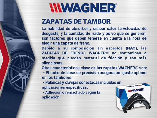 Zapatas Organicas Tra Wagner Firefly L4 1.3l 95 A 97 Foto 4
