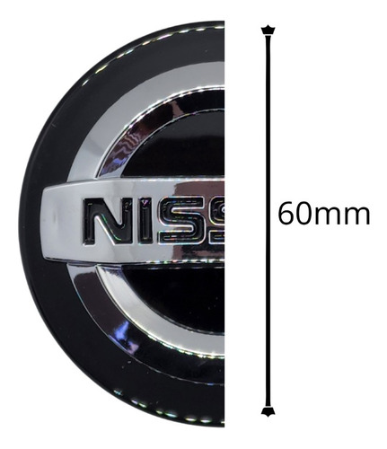 4 Centros Tapa Rin Para Nissan Versa Altima Sentra Maxi 60mm Foto 4
