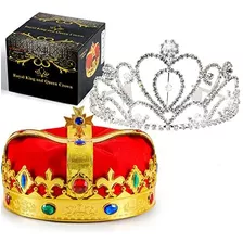 Paquete De 2 Coronas Reales Joyin Royal Jeweleled Para Reyes