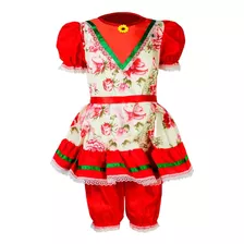 Fantasia De Festa Junina Menina Infantil Vestido Com Culote