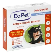 Anti Pulgas E Carrapatos Ec Pet - 11 A 20kg Pepita