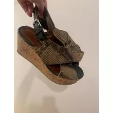 Sandalias Cuero Plataforma ( Venta Por Mudanza)!