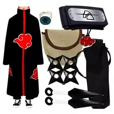 Kit Manto Akatsuki Porta Kunai Naruto Colar Anel Deidara 