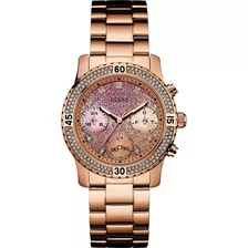 Relógio Guess W0774l3 Denim Orig Rosé Swarovski