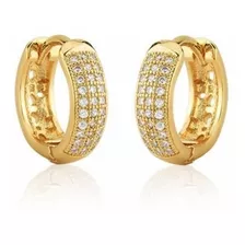 Brincos Argola Premium Feminino Banhado Ouro Amarelo 18k