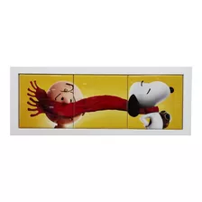 - Quadro Azulejo Personalizado Snoopy Mosaico Para Decoração