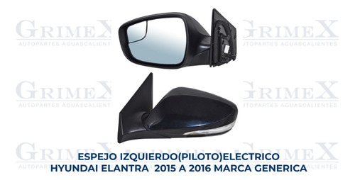 Espejo Hyundai Elantra 2015-15-2016-16 Izq Foto 2