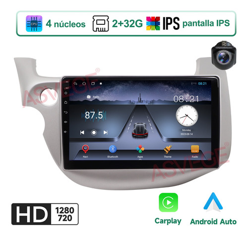 Coche Estreo Android Para Honda Fit 2009-2013 Gps Carplay Foto 3
