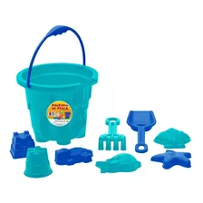 Kit Brinquedos De Praia Infantil Balde De Areia C/ 9 Peças