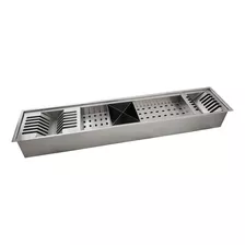 Canal Organizador Calha Gourmet Escorredor Inox Tubrax Umida