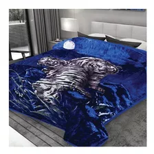 Kavanagh Frazada Símil Piel Triple Reversible Con Diseño Tigres Blancos De 2.2m X 1.6m