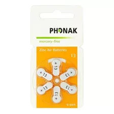 30 Pilhas Bateria Aparelho Auditivo P13 Pr48 - Phonak