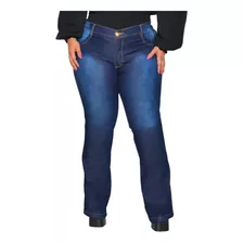 Calça Jeans Flare Boca Larga Plus Size Feminina