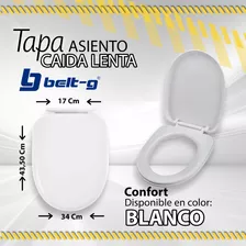 Tapa Asiento Caida Lenta Belt-g Banca Conford Gri-1193/10265