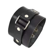 Brazalete Pulsera Cuero Negro Hombre