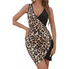 Vestido De Mujer Ajustado Diseño Leopardo