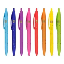 Boligrafo Retractil Kiut X 8 Colores