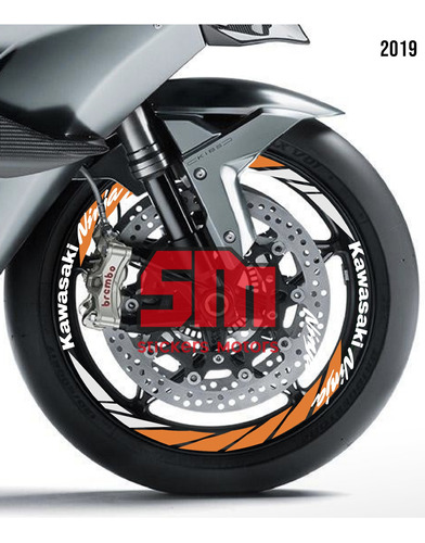 Stickers Reflejantes Y Nen Para Rin De Moto Kawasaki Ninja  Foto 5