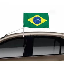 3 Bandeira Do Brasil Com Haste Náutica Para Carro - Promoção