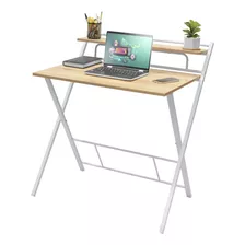 Escritorio Plegable Para Home Office Con Repisa Base Metal