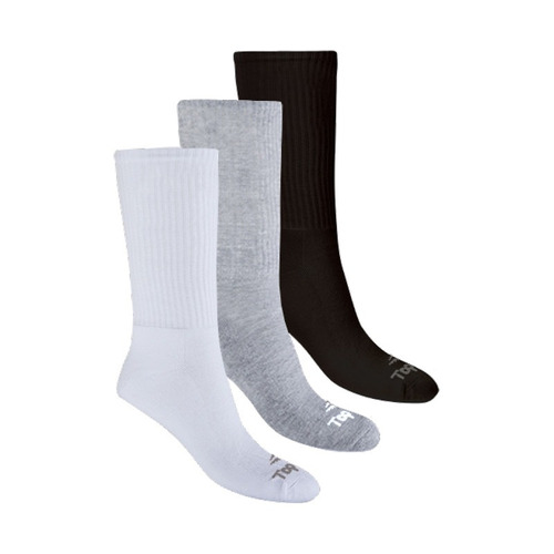 Medias Topper Caña Alta Colores Blanco/gris/negro Pack De 3