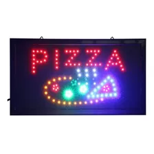 Letrero Pizza Luces Anuncio Pizzeria Luz Led Publicitario Cm