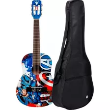 Violão Infantil Phx Marvel Capitão Core Vim-c2 C/ Bag