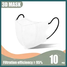 Máscara Facial De Camadas Descartáveis Meltblow 3d Design 4