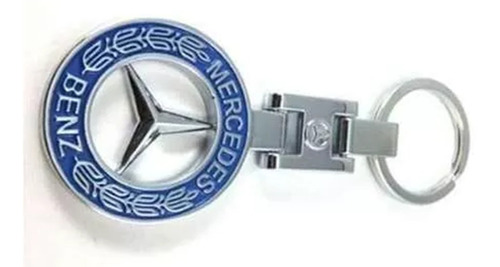 Foto de Llavero Mercedes Benz Metalico Emblema Azul Amg