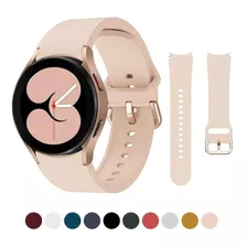 Pulseira De Silicone Para Galaxy Watch 4 ( 40mm Ou 44mm ) Cor Pink Largura 20 Mm