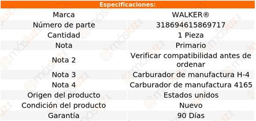 1- Flotador De Carburador Kingswood V8 5.7l 69/71 Walker Foto 3