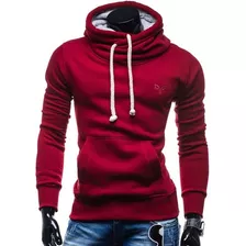 Sudadera Hoddie Moda Cuello Alto Cruzado Capucha Afelpada M