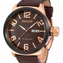 Relógio Magnum Masculino Ma33399z Couro Marrom Original